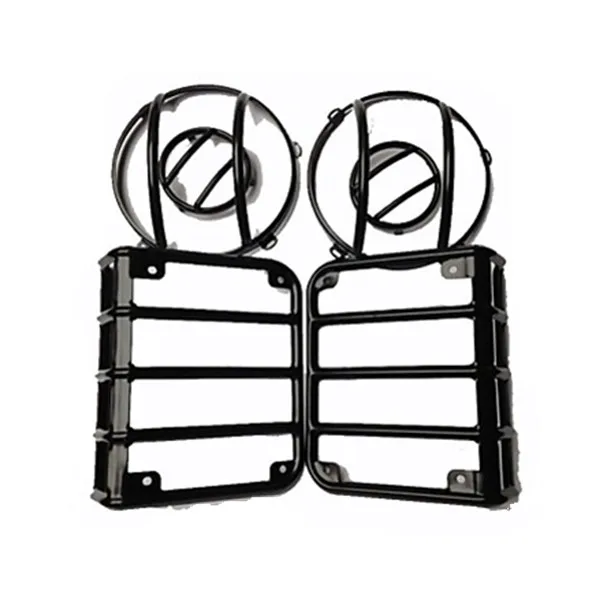 6 шт. металлические защитные накладки для фар Jeep tail Light s 7 дюймов передсветильник