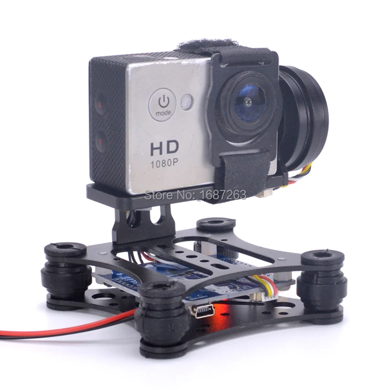 

Lightweight 2-Axis Brushless Gimbal Board with Sensor free debug for Gopro3 4 Gopro Hero 5 6 session Runcam 3 Eken H9 Camera RC