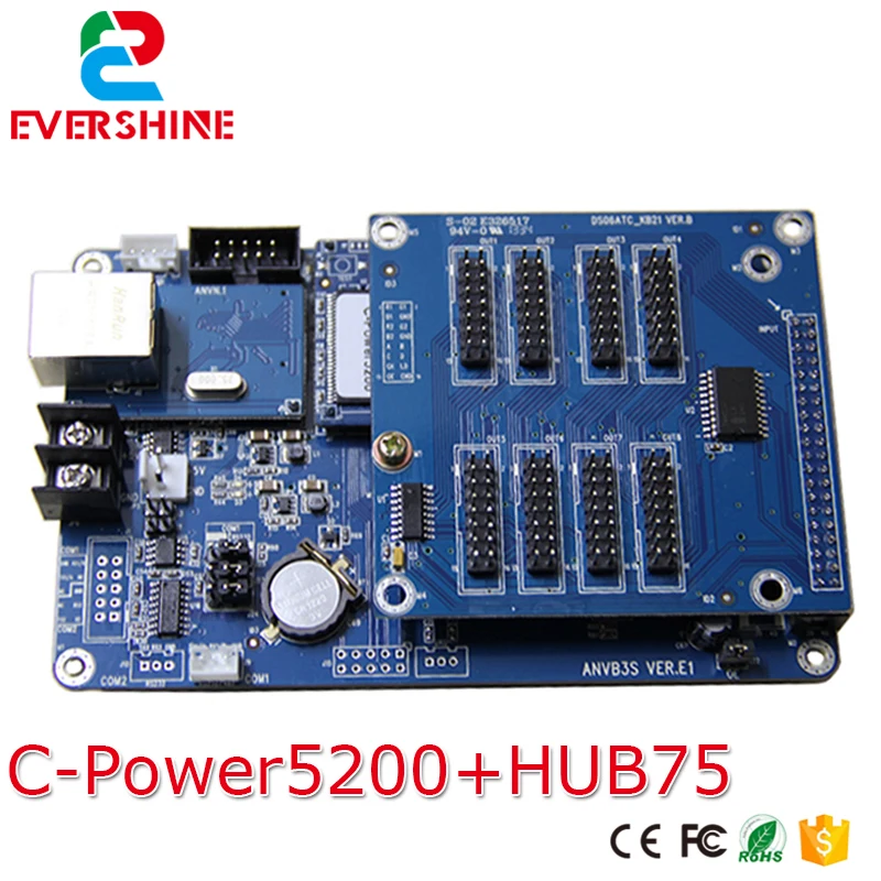 Cartão para Publicidade em Vídeo Vídeo de Cor Cheia do Rgb sem Fio Lumen C power 50 de Cor Levou Controlador Assíncrono Cartão Porta Net