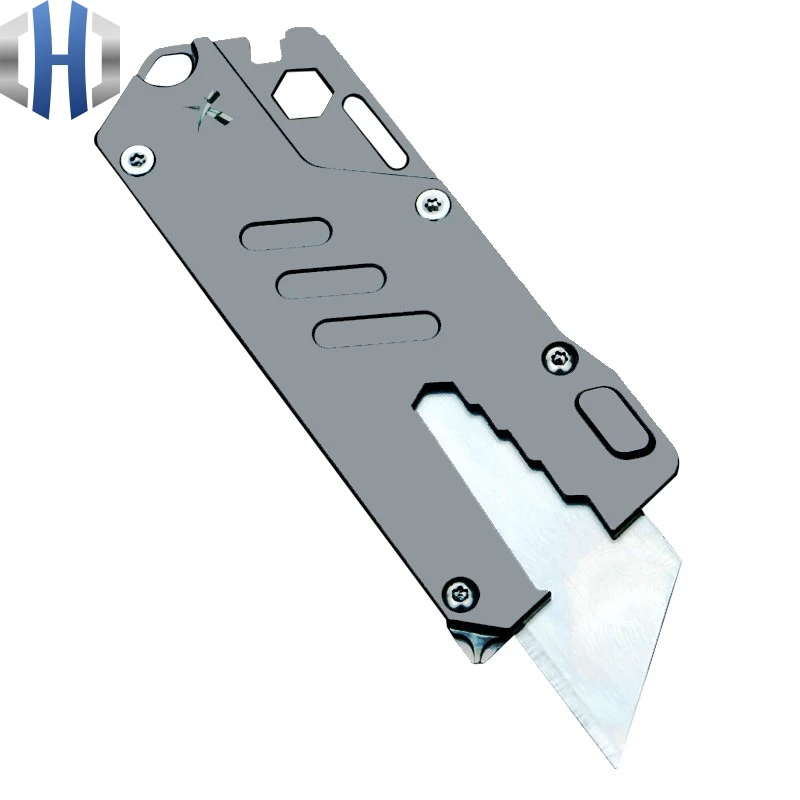 Original Titanium Alloy Utility Knife Paper Cutter Multi-tool With Small Tool EDC Portable Original Titanium Alloy Utility Knife Paper Cutter Multi-tool With Small Tool EDC Portable