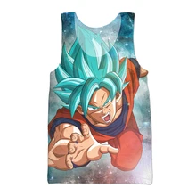 Летняя новая мода для женщин и мужчин хипстер 3D жилет аниме Dragon Ball Z Goku Galaxy Звездный полет в небе 3d принт повседневные топы на бретелях