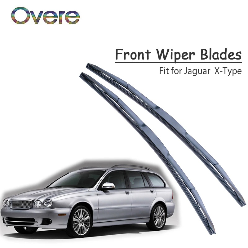 Overe 1Set Rubber Car Front Wiper Blade Kit For Jaguar X type 2009 2001