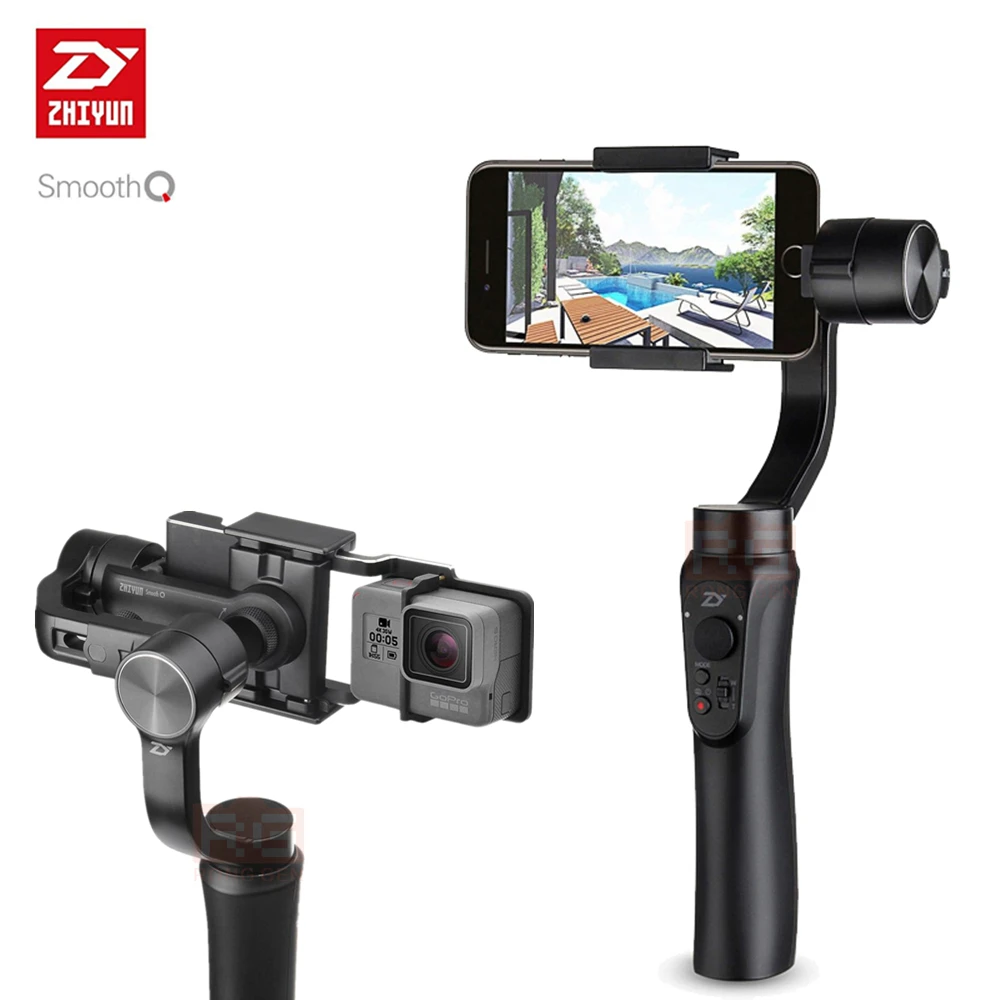 Zhiyun Smooth-Q Smooth Q Handheld Gimbal Stabilizer for Smartphone for iPhone 7 6s Plus S7 S6 Wireless Control Vertical Shooting feiyutech spg gimbal 3 axis handheld gimbal stabilizer for iphone 7 6 plus smartphone gopro action camera vs zhiyun smooth q
