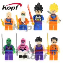 Super Heróis Figura Dragon Ball Z Son Goku/Vegeta/Master Roshi/Kuririn Conjunto Modelo de Blocos de Construção Tijolos Brinquedos de Presente crianças JR265