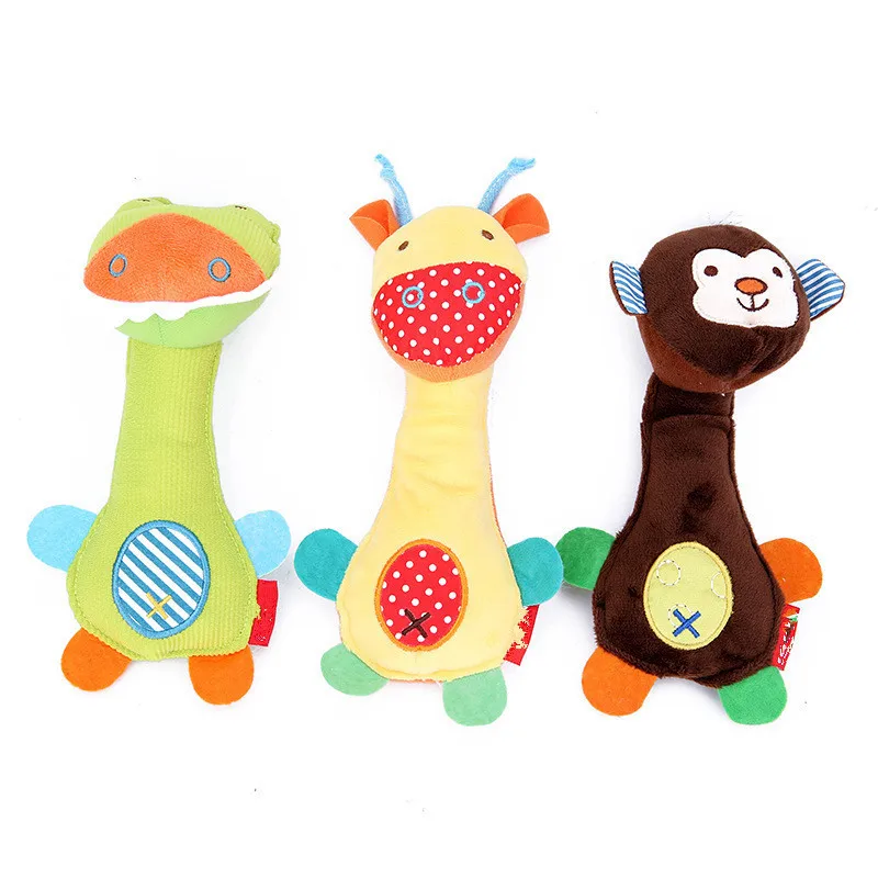 

Funny Animal Shape Squeaky Chew Pet Toys Soft Plush Sound Puppy Dog Toy Gifts Lovely Plush Non-toxic 20x7x4cm