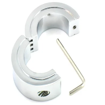 3 size large Heavy Duty male Ball Scrotum Stretcher metal penis lock bondage cock Ring Delay ejaculation BDSM Sex Toy men 4