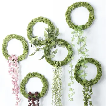 

Flone Artificial Succulent Wreath PE Plant Wall Hangings Simulation Succulent Soft Plants Fake Flower Wedding Home Decor Plant