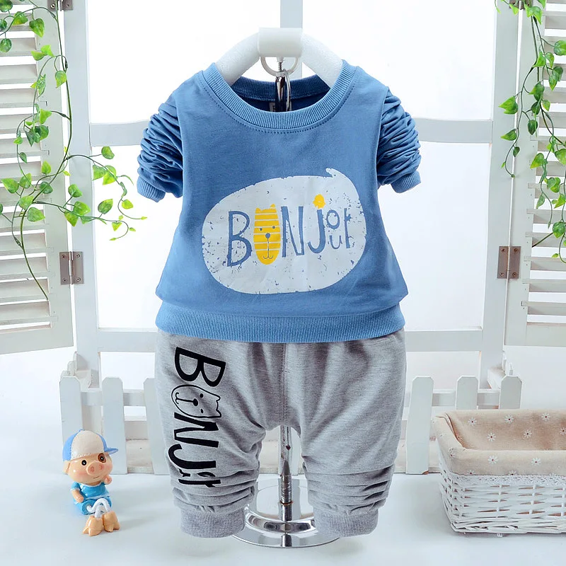 Хлопковый комплект одежды с длинными рукавами для малышей, весенний недорогой комплект одежды для новорожденных мальчиков, roupas bebes, очаровательные комплекты для младенцев
