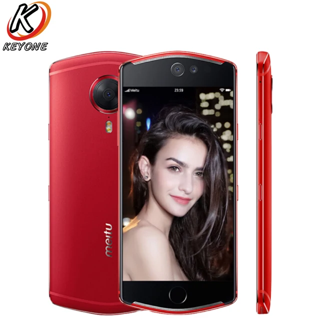 الأصلي جديد Meitu T8S الهاتف المحمول 5.2 بوصة 4 جيجابايت RAM 128 جيجابايت ROM MT6797X عشاري النواة الروبوت 7.0 المزدوج الجبهة كاميرا 4 جرام LTE الهاتف الذكي