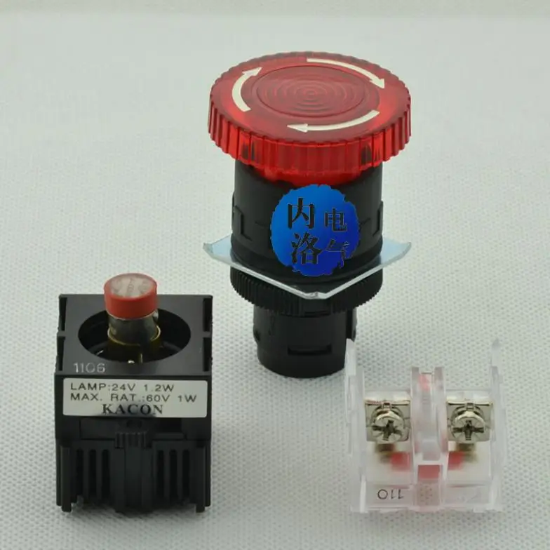 [SA] Kaikun KACON 22 мм с подсветкой аварийный стоп-переключатель K22-87R01D4 снижение вращения светодиодный 24 в 1 NC-10PCS/лот