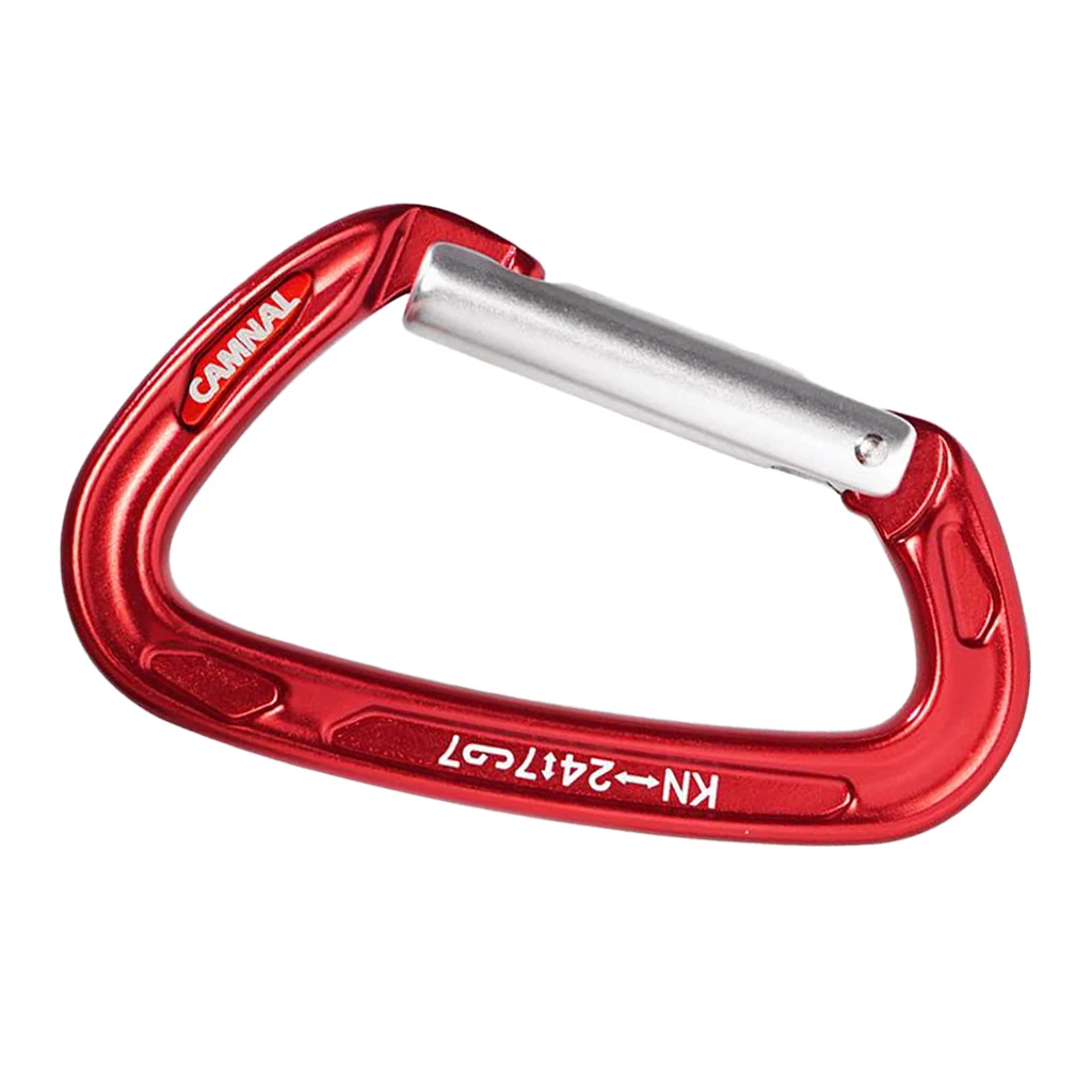 24KN Aluminum Magnesium Alloy Rock Climbing  Hiking Carabiner D-Ring Snap Clip Hook Buckle Keychain