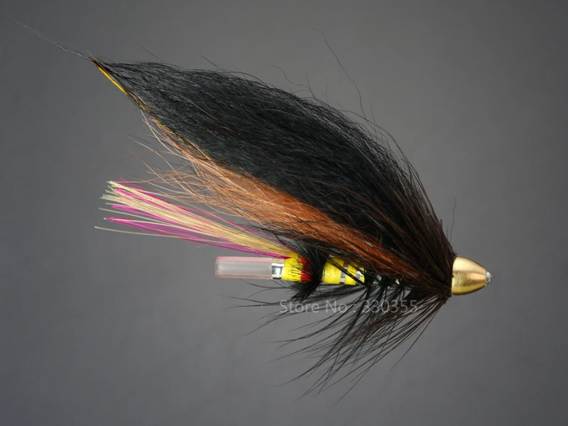 

100 Pcs Tube Fly MultiColor Cone Heads Salmon And Sea Trout Fly Fishing Flies Lures