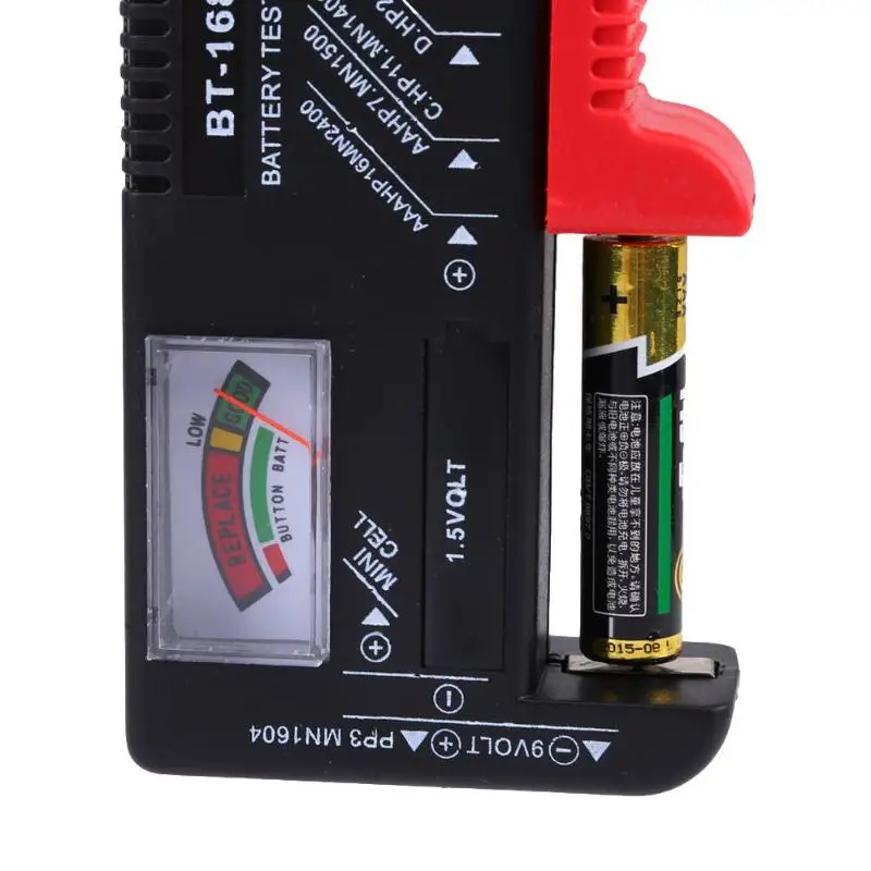 Лидер продаж 1X Портативный ручной Универсальный цифровой ЖК-дисплей Батарея Checker Вольт тестер для AA/AAA/C/D/ 9 В/1,5 В кнопки сотового