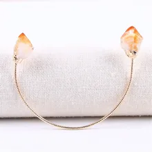 Natural Gem Stone Crystal Bangle Crystal Bracelets Amethysts Citrines Lucky Reiki Energy Elastic Bracelets Bangles faux gem flowers layered bracelets