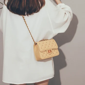 

Senior sense bag female korean version of the wild texture Messenger bag chic chain packet