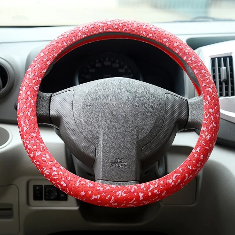 

RYHX honeycomb pattern car auto accessories colorful silicone steering wheel cover