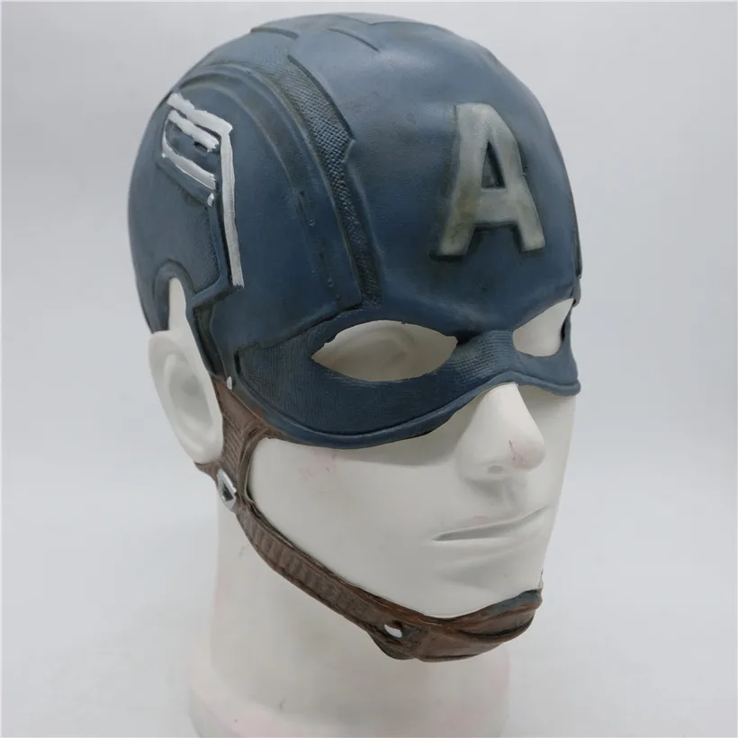 Новейший костюм Капитана Америки для косплея, лайкра, спандекс, зентай, боди, комбинезоны с поясом/ремешком для взрослых и детей - Цвет: Mask
