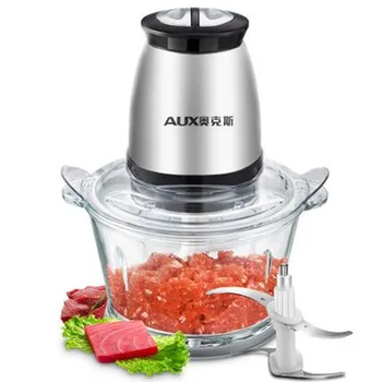 

220V AUX 200W Stainless Steel Electric Meat Grinder 2 Gear Fast/Slow Gear Multifunctional Meat Vegetable Mincer