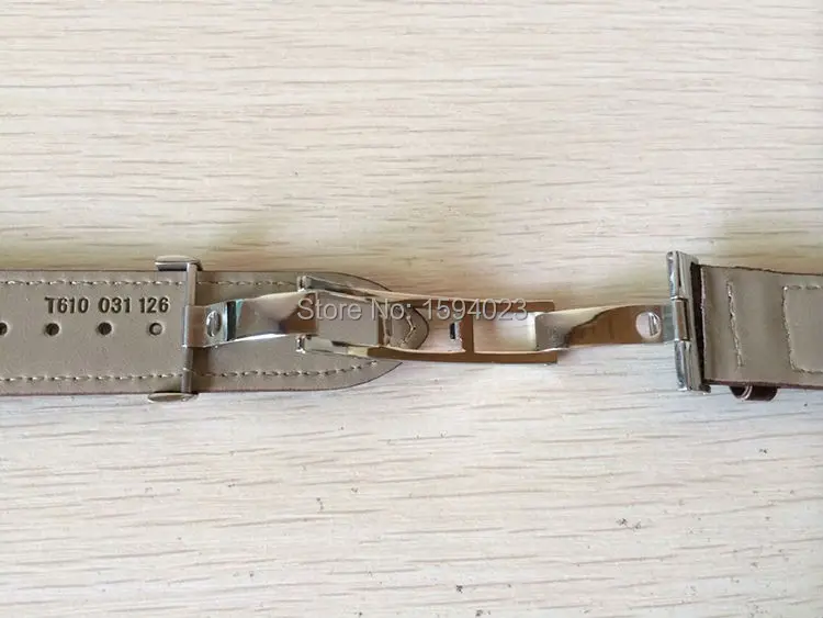 20 мм(Buckle18mm) T063617 T063639 T063610 высокое качество Серебряная Бабочка Пряжка+ коричневый Натуральная кожаные браслеты для часов с ремешком