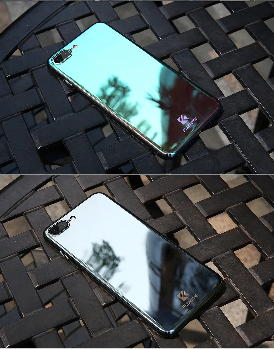 Plated Mirror Case For iPhone 7 6 iPhone 7 6 6S Plus 5 5S SE Color Glaze Phone Cover For Samsung S8 Galaxy S8 Plus (8)