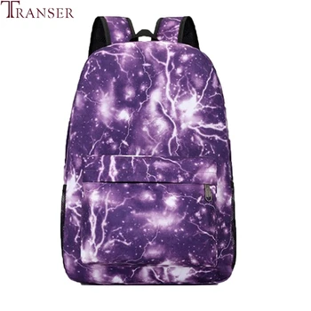 

Transer Couple Backpack Women High capacity Schoolbag Travel Hiking Bag Unisex fashion Designer Galaxy Print Luminous Bag Men#35
