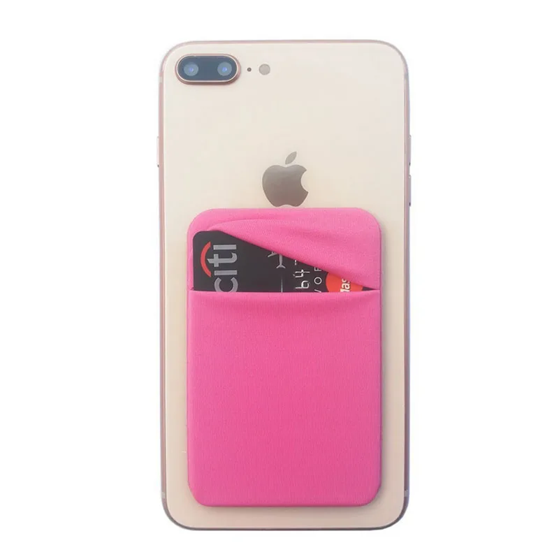 Чехол-Кошелек для мобильного телефона с эластичным лайкрой, клейкий держатель для кредитных карт, наклейка с карманом на задней части смартфона, мобильного телефона