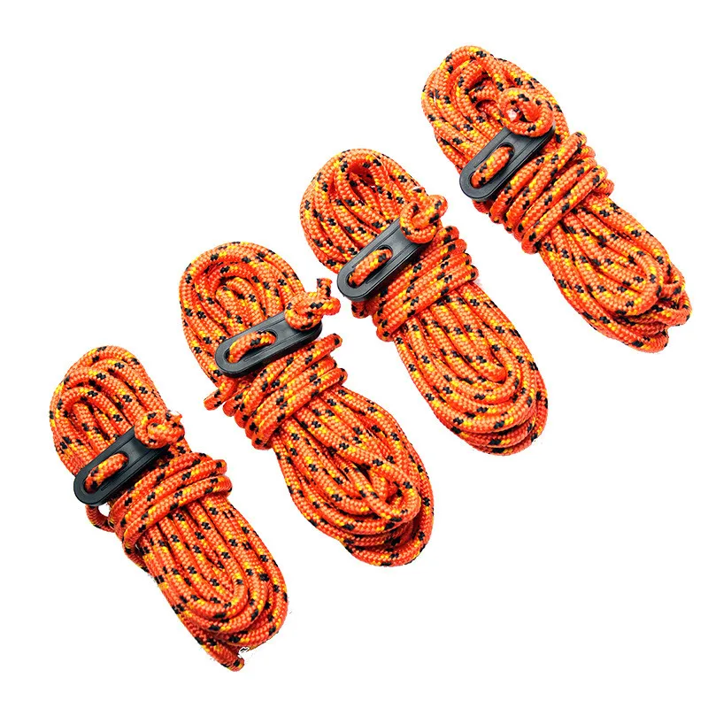 

4pcs Wind Rope Buckle Tent Rope Multi-function Outdoor Camping Canopy Awning Rope