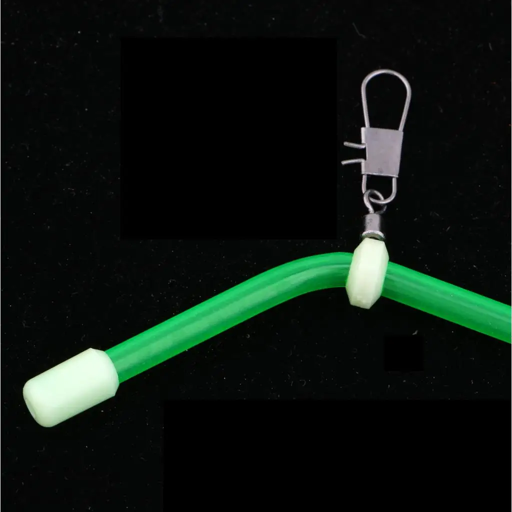 5Pcs  S/M/L  Plastic + Metal Anti  Booms with Snap and Swivel Luminous Fishing Rig Bent Booms Terminal Sea Fishing Tackle 