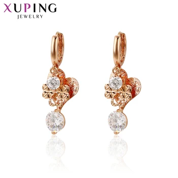 

Xuping Fashion Elegant Earrings Rose Gold Color Plated Eardrops for Women Black Friday Jewelry Gift 21260