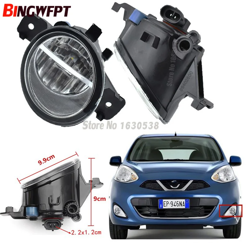 

LED Fog light Halogen Bulb Fog Light NI2593117 Car-styling For NISSAN ALMERA 2 Urvan X-TRAIL T30 T31 Versa MARCH 3 Platina 2001-