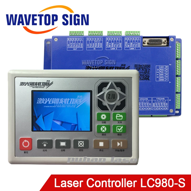 

WaveTopSign Laser Machine Control Card LC980-S Include Cable Control board LCD Laser Engraving Machine