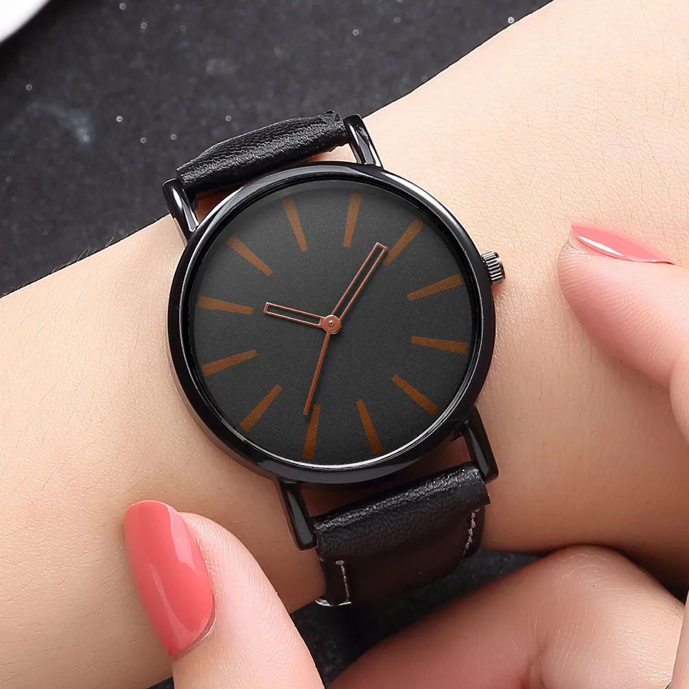 Women's Fashion Sport Stainless Steel Case Leather Band Quartz Analog Wrist Watch Women's Fashion Sport Stainless Steel Case Leather Band Quartz Analog Wrist Watch