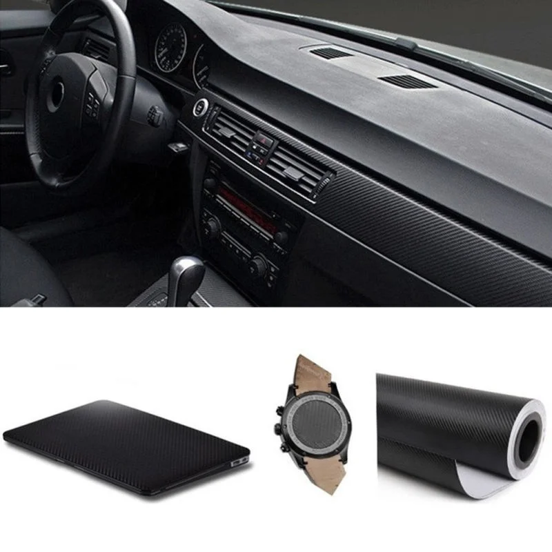 3D Waterproof Carbon Fiber Car Wrap Sheet Film Car Body Sticker Decal Vinyl Self Adhesive 127*30cm Auto Accessories Multi-color