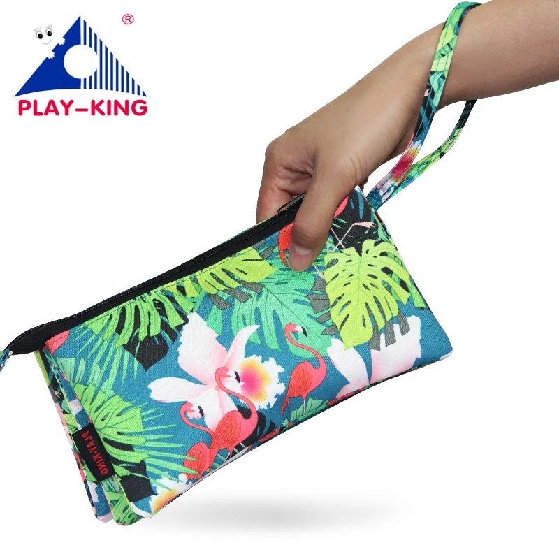 Сумки для макияжа Playking женщин косметичка чехол с разноцветным рисунком сумки