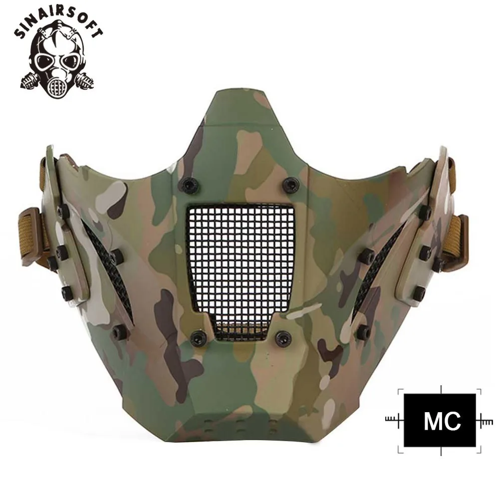 Тактический Iron Warrior Стиль маска Защитный Половина уход за кожей лица Уход за кожей лица Пластик маска в стиле милитари страйкбол пейнтбол с мишенями для стрельбы - Color: MC
