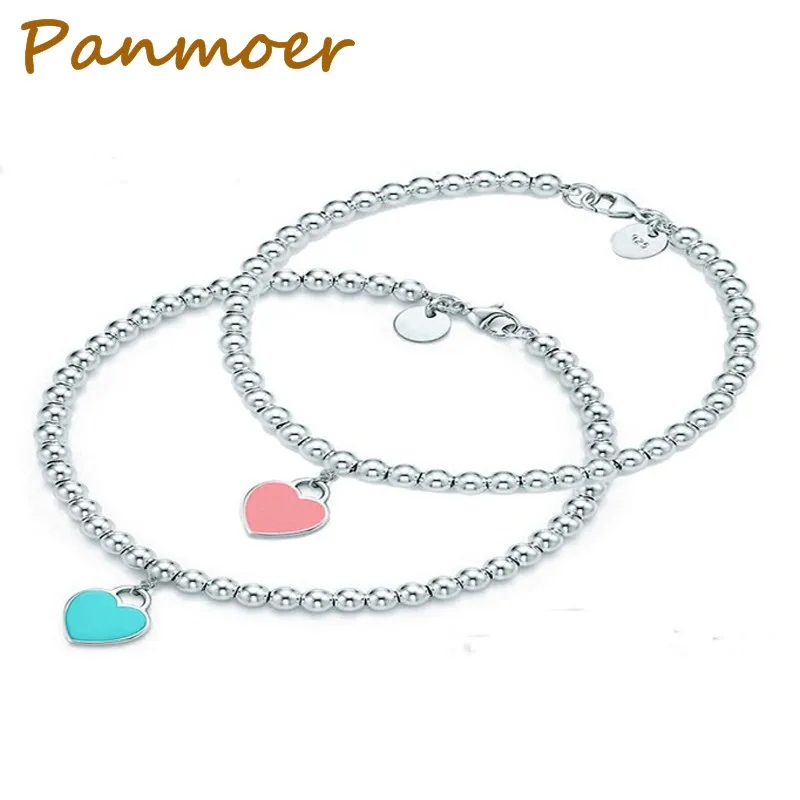 

Heart Shaped Pendant Bracelet Tiff Jewelry 925 Sterling Silver Pendant Charm Brand Tiff Design For Women Logo Fine Jewelry