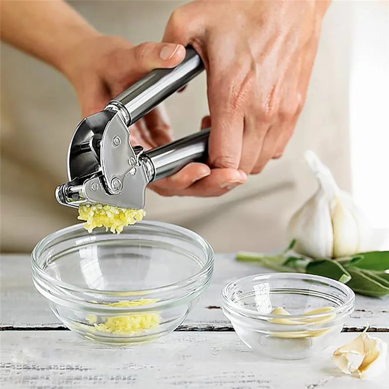 1PC New Stainless Steel Easy Ginger Garlic Press Mince Crusher Squeezer