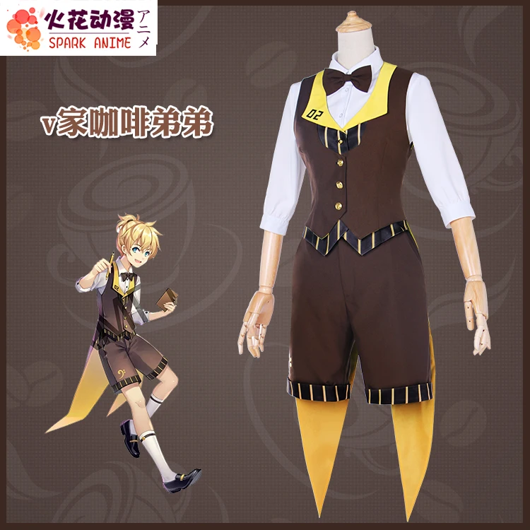 

[STOCK] 2018 VOCALOID Len Cafe Maid Servant Uniform Cosplay Costume Full Set Unisex For Halloween Carnival Free Shipping New.