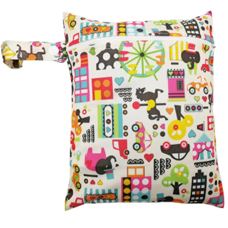 

Baby 20*25cm Diaper Bags Children Single Pocket Waterproof Cloth Wet Nappy Bags Multifunction Reusable Small Size Mummy Dry Bags