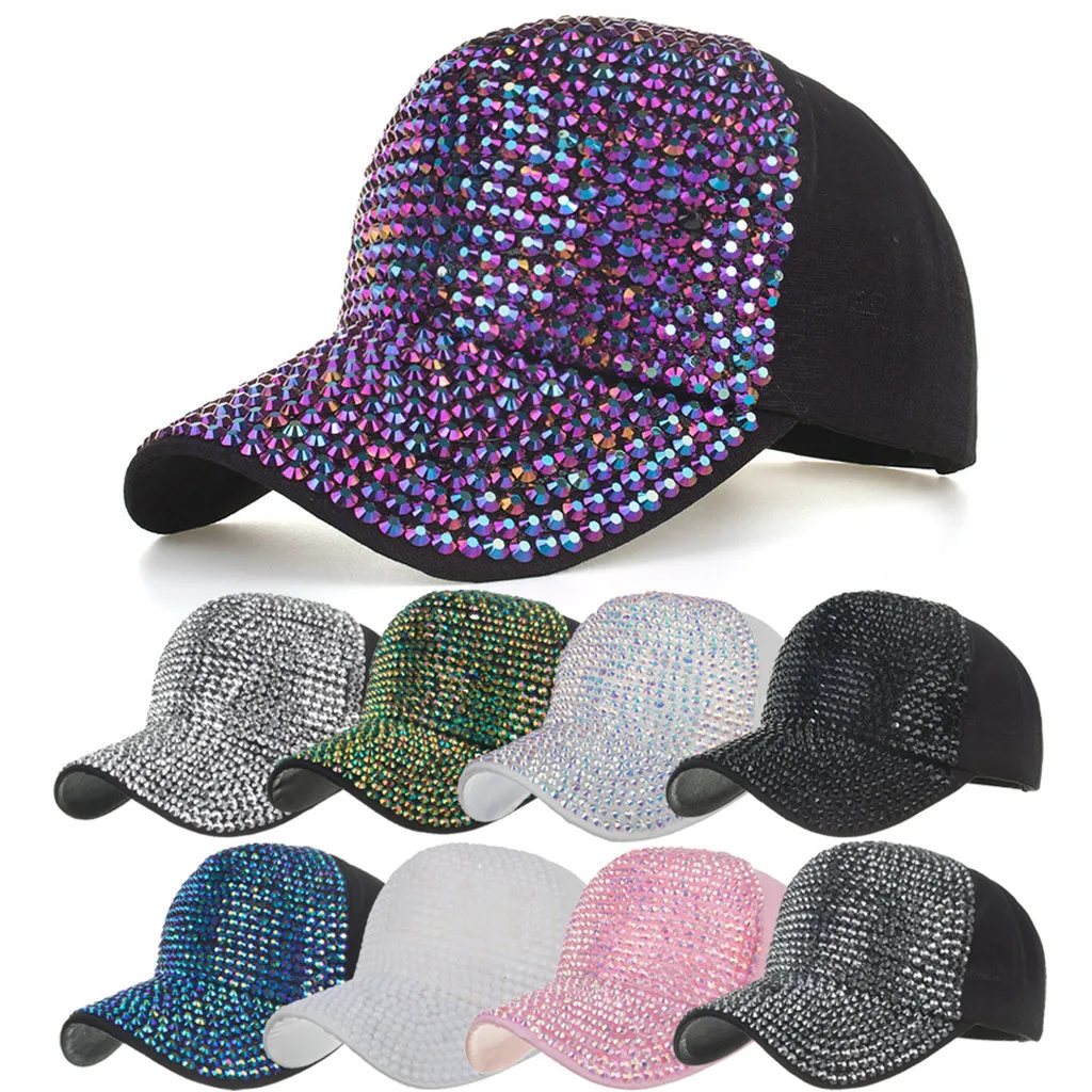 

Men Women Star Rhinestone Caps Baseball Caps Summer Cotton Fashion Adjustable Hip Hop Snapback Cap Apparel Accessories