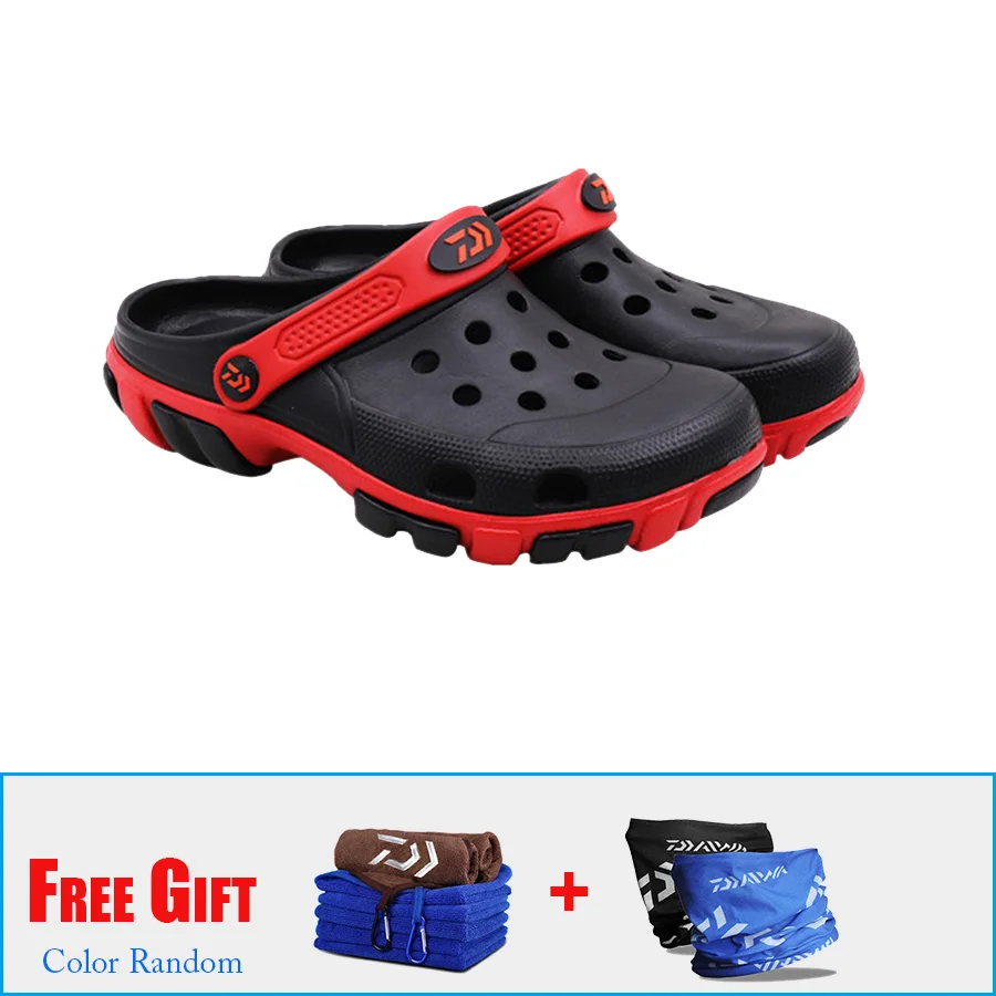 Новая обувь для рыбалки; летние пляжные сандалии; Уличная обувь; садовые Сабо; высококачественные дышащие сандалии; водонепроницаемая обувь; размеры 39-45 - Цвет: Темно-серый