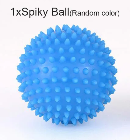 Soft Rubber Foot Massage Roller hard Spiky Ball Deep Tissue Acupresssure Recovery Relax Foot Back Shoulder Leg Hand Tight Muscle - Color: One Spiky Ball