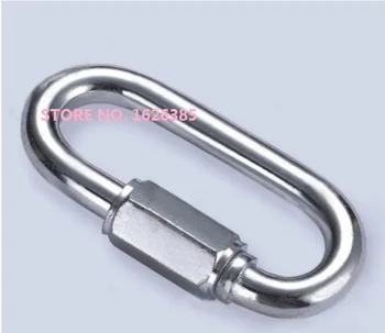

6-24pcs, M3.5--M6 304 stainless steel quick link connecting button mountaineering buckle chain connector hasp,boat part,marine