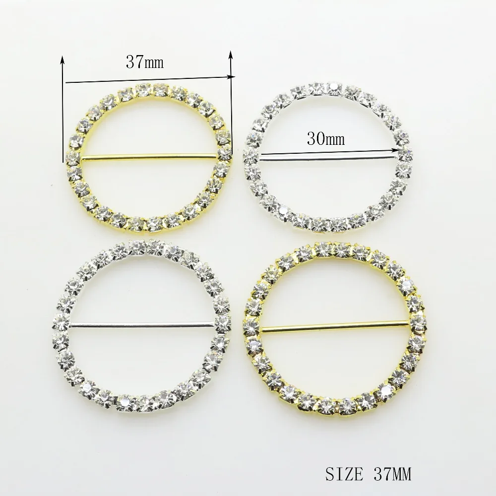 

Factery 20Pcs 37mm Round Wedding Diamond Buckles Factor Outlets Invitation Ribbon Buckle DIY Ornaments Accessores Free Shipping