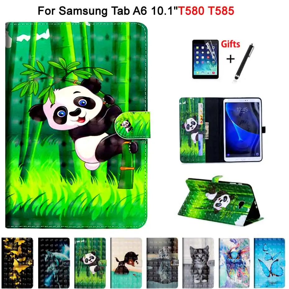 Кожаный чехол для Samsung Galaxy Tab A A6 10 1 &quot2016 SM-T580 T585 T580 T585N Smart Cover Funda из искусственной