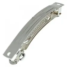 50 шт 50 мм Металлические французские заколки для волос в форме бантиков-серебро