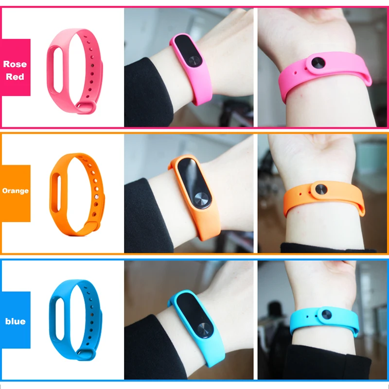 Ремешок Xiaomi Mi Band 2 с силиконовой сменной цветной смарт лентой браслет бесплатной