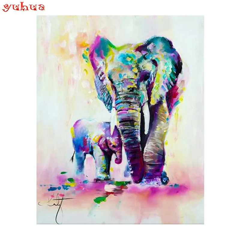 DIY 5D Diamond Mosaic Painting Elephant Crystal Drawing Embroidery Cross Stitch Animals Series Home Decor | Дом и сад