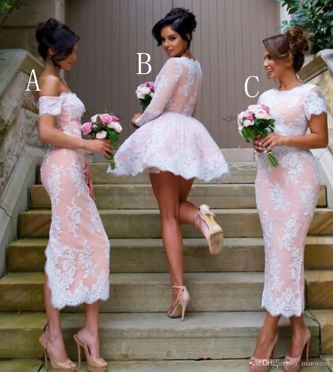 lace short dress styles for wedding