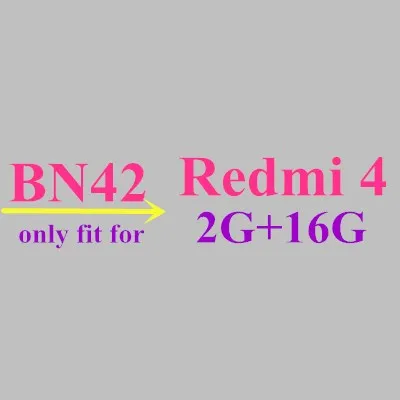 Настоящий Аккумулятор Емкостью 4000 мАч для BN40 Xiaomi Redmi 4 Pro 3g+ 32G/BN42 Redmi 4 prime 2G+ 16G - Цвет: BN42